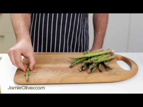 VIDEO: How To – prepare asparagus, with Jamie Oliver’s mate Pete (Jamie Oliver Youtube)