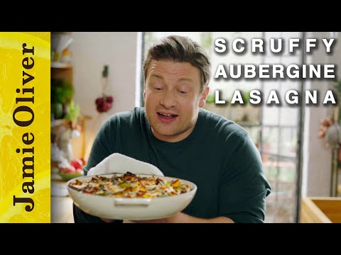 VIDEO: Scruffy Aubergine Lasagna | Jamie Oliver’s Meat Free Meals (Jamie Oliver Youtube)