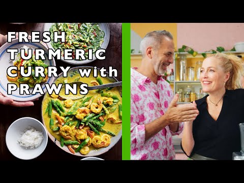 VIDEO: Gillian Anderson & Yotam Ottolenghi Cook Fresh Turmeric & Prawn Curry | Comfort Icons (Yotam Ottolenghi Youtube)